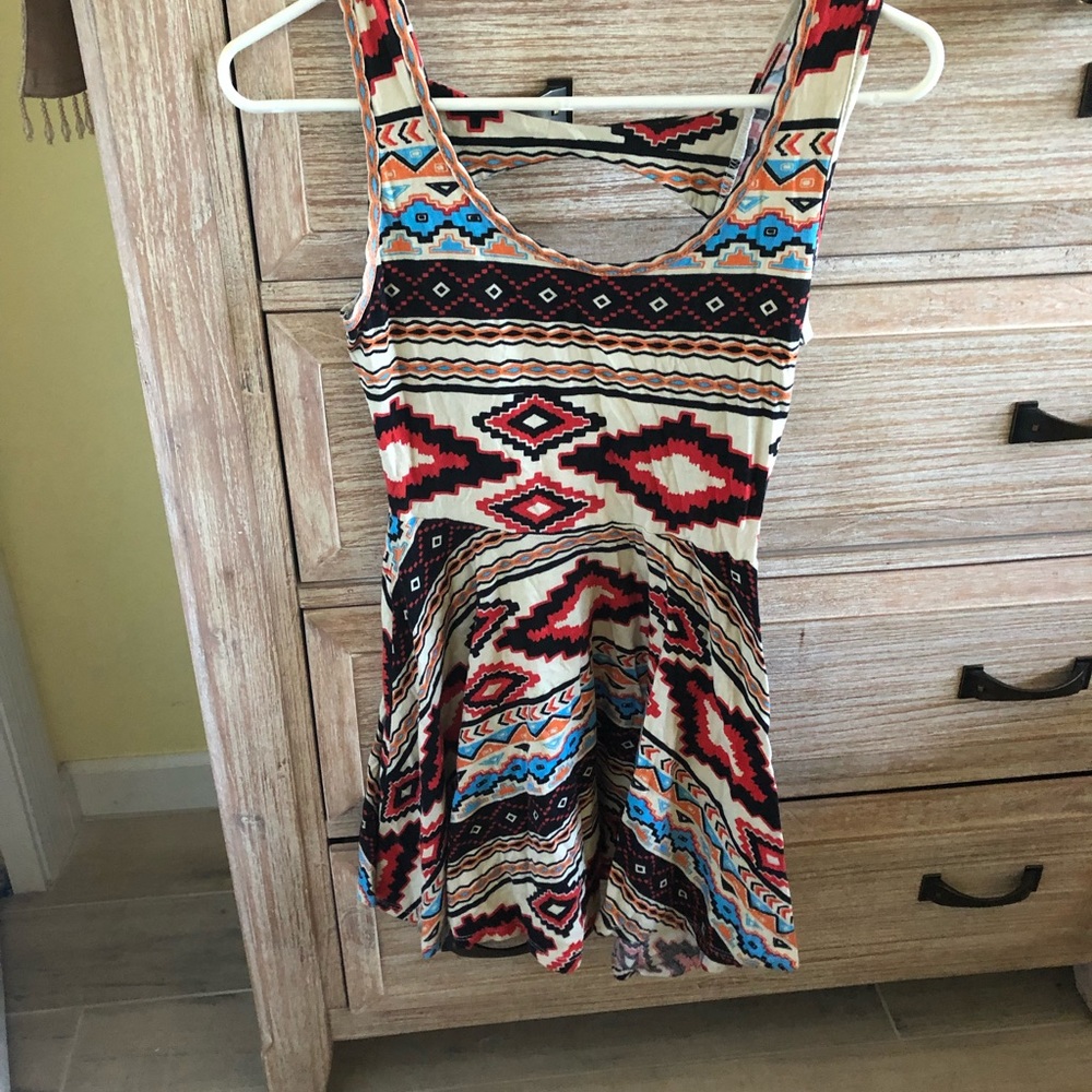 Banana Lemon Aztec Print small dress
